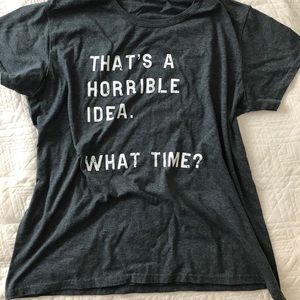 🖤 DAY DRINKING 🥂 Bad Idea Novelty T Shirt